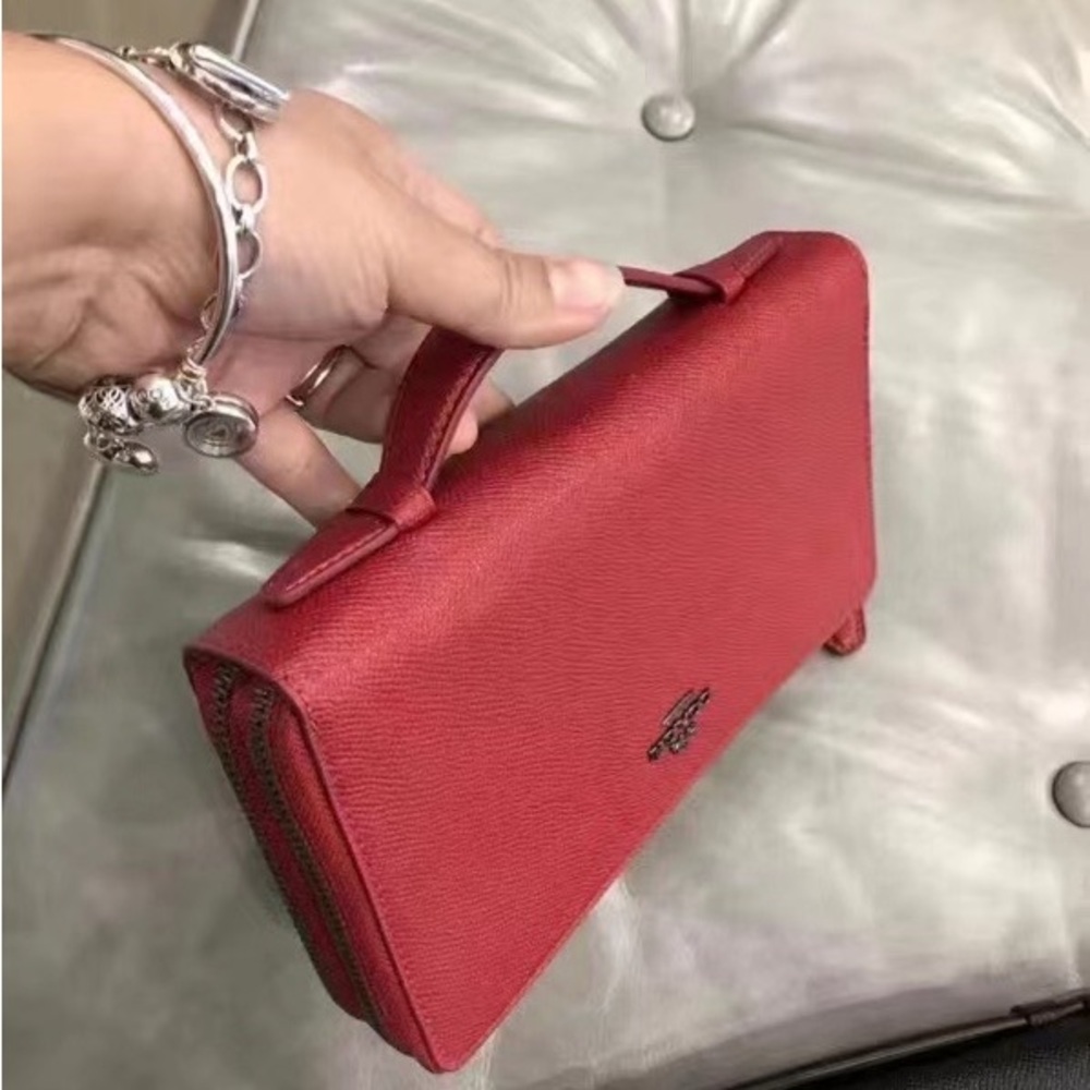 NWT Coach Double Zip Travel Organizer RED / F23334 Retail $295